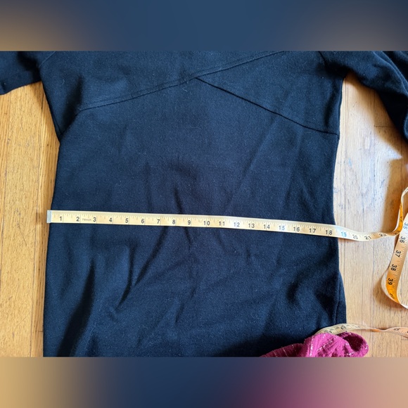 80s Vintage RK Originals Black Knit Long Sleeve Dress - Picture 6 of 7